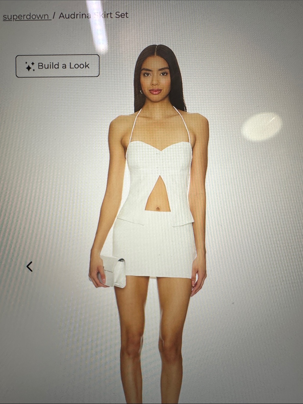 superdown White Halter Cutout Mini Dress NWT